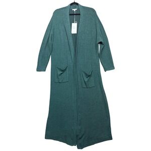 Calme Johnny Was Hachi Kimono Sweater Womens L Green Liya Long Sleeve Duster New